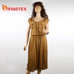 Ladies knitted dress,  main: 85%viscose 15%spandex  lining: 100%cotton