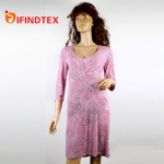 Ladies knitted dress, 48%polyester 48%viscose 4%elastane