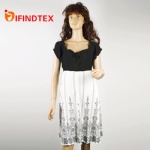 Ladies knitted dress, with ITY and fibres metallisees