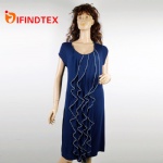 Ladies knitted dress, 95%viscose 5%elastane
