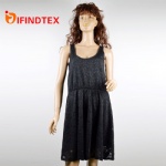 Ladies knitted dress, with lace
