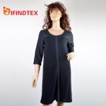 Ladies knitted dress, with roma and chiffon
