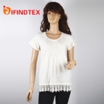 Ladies T-shirt, 85%cotton 15%linen