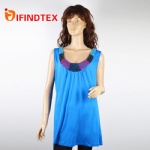 Ladies knitted T-shirt,  jersey sequin embroidery  95%viscose 5%elastane