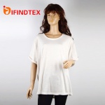 Ladies knitted T-shirt, with jersey fabric