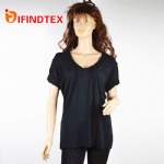 Ladies knitted T-shirt, 95%viscose 5%elastane