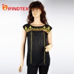 Ladies T-shirt, 70%linen 30%polyester