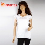 Ladies knitted T-shirt, with jersey fabric  100%cotton