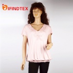 Ladies knitted top, 95%viscose 5%elastane