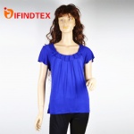 Ladies knitted T-shirt, 95%viscose 5%elastane