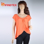 Ladies knitted T-shirt, 100%cotton
