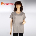 Ladies cotton T-shirt, with hot fix rhinestone