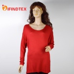 Ladies knitted top, 98%viscose 2%polyester