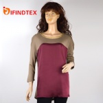 Ladies knitted top, 100%polyester in front, 100%model in the back
