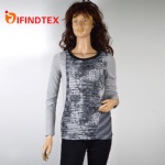 Ladies knitted top, 100%polyester