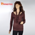 Ladies knitted top, 95%viscose 5%elastane
