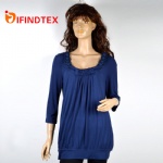 Ladies knitted top, 95%viscose 5%elastane