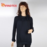 Ladies knitted top, 85%viscose 15%elastane