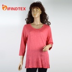 Ladies knitted top, 100%linen
