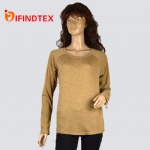 Ladies knitted top, with jersey fabric