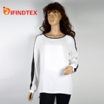 Ladies knitted top, with chiffon in front, and  jersey