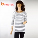 Ladies knitted top, 66%viscose 28%cotton 6%elastane