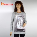 Ladies knitted top, 100%cotton