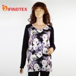 Ladies knitted top, 95%viscose 5%elastane