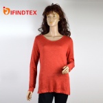 Ladies knitted top, 100%linen