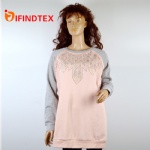 Ladies knitted pullover, with jersey sequin embroidery