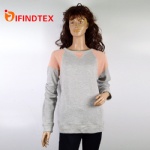 Ladies knitted pullover, with rib fabric