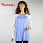 Ladies knitted top, 65%polyester 35%viscose