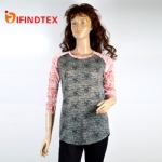 Ladies knitted top, with burnt-out fabric