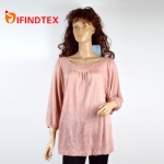 Ladies knitted top, 100%linen