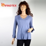 Ladies knitted top, with jersey fabric   95%viscose 5%elastane