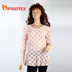 Ladies knitted top, with lace