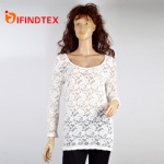 Ladies knitted top, with lace