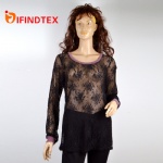 Ladies knitted top, with lace