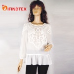 Ladies top, with chiffon and lace