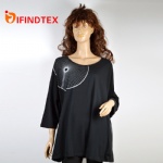 Ladies knitted top, 95%cotton 5%elastane