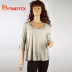 Ladies knitted top, 70%lyocell 30%cotton