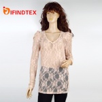 Ladies knitted top, with lace