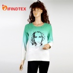 Ladies knitted top, 95%cotton  5%elastane