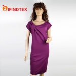 Ladies knitted dress, with roma fabric, 72%polyester 24%viscose 4%elastane