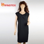 Ladies knitted dress, with roma fabric, 72%polyester 24%viscose 4%elastane