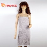 Ladies knitted dress, with 100%cotton inside, chemical lace outside