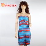 Ladies knitted dress, 92%polyester 8%elastane