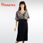 Ladies knitted dress, body: 95%viscose 5%elastane  waist: 75%polyester 22%viscose 3%elastane