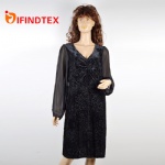 Ladies dress, with fleece and chiffon