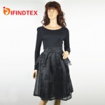 Ladies dress, with jersey and mesh